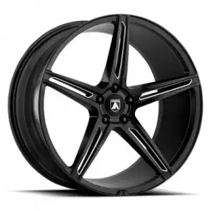 Asanti Wheels ABL-22 ALPHA 5 Gloss Black Milled Spokes ABL22-20055238BK