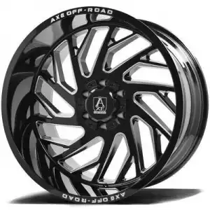 Axe Wheels ZEUS Gloss Black Milled Edge AXE4007