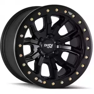 Dirty Life Wheels DT-1 9303 Matte Black Black Simulated Beadlock Ring 9303-7965MB12