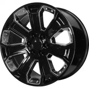 OE Creations Wheels PR113 Gloss Black with Chrome Accents 113GC-295824