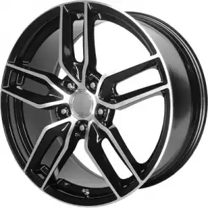 OE Creations Wheels PR160 Gloss Black with Machined Spokes 160BM-986156