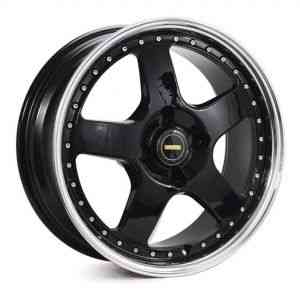 Simmons FR1 Gloss Black POLISH Lip 18x8.5 5X120