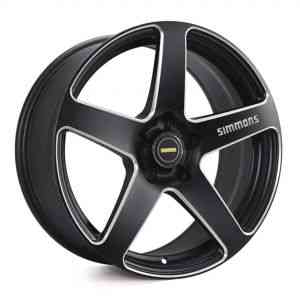 Simmons FRCS Matte Black Milled ACCENTS 20x8.5 5x120